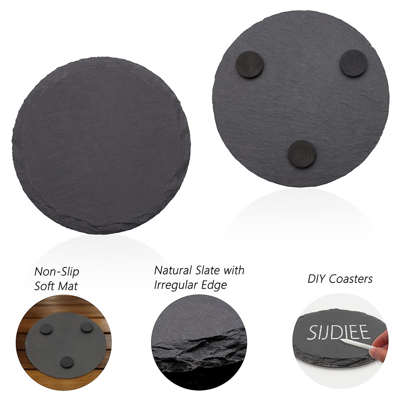 Custom Marble Coasters, 10pcs Personalized Heat-Resistant